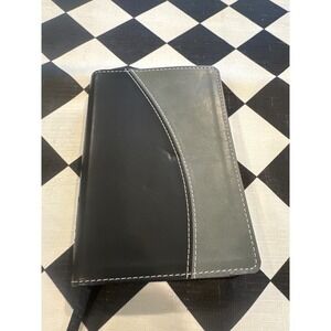 NIV Compact Thinline Bible Zondervan Italian Duo-Tone Black Gray small
